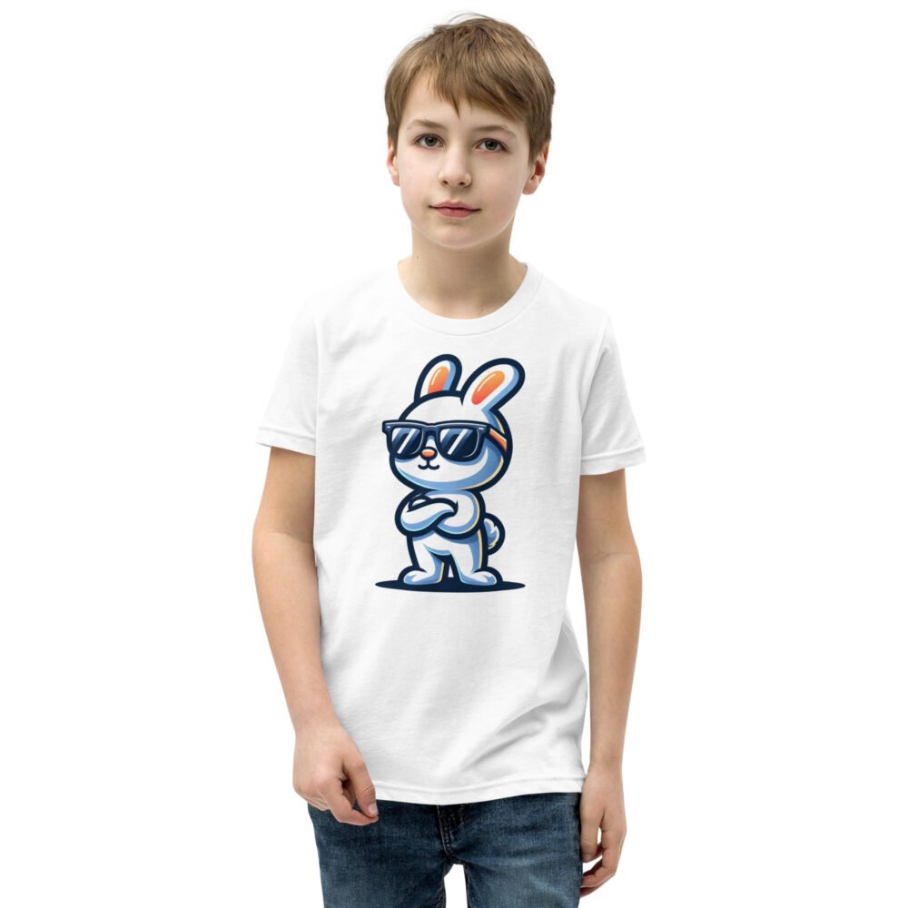 Youth Short Sleeve T-Shirt - Sunglasses Bunny - Image 15