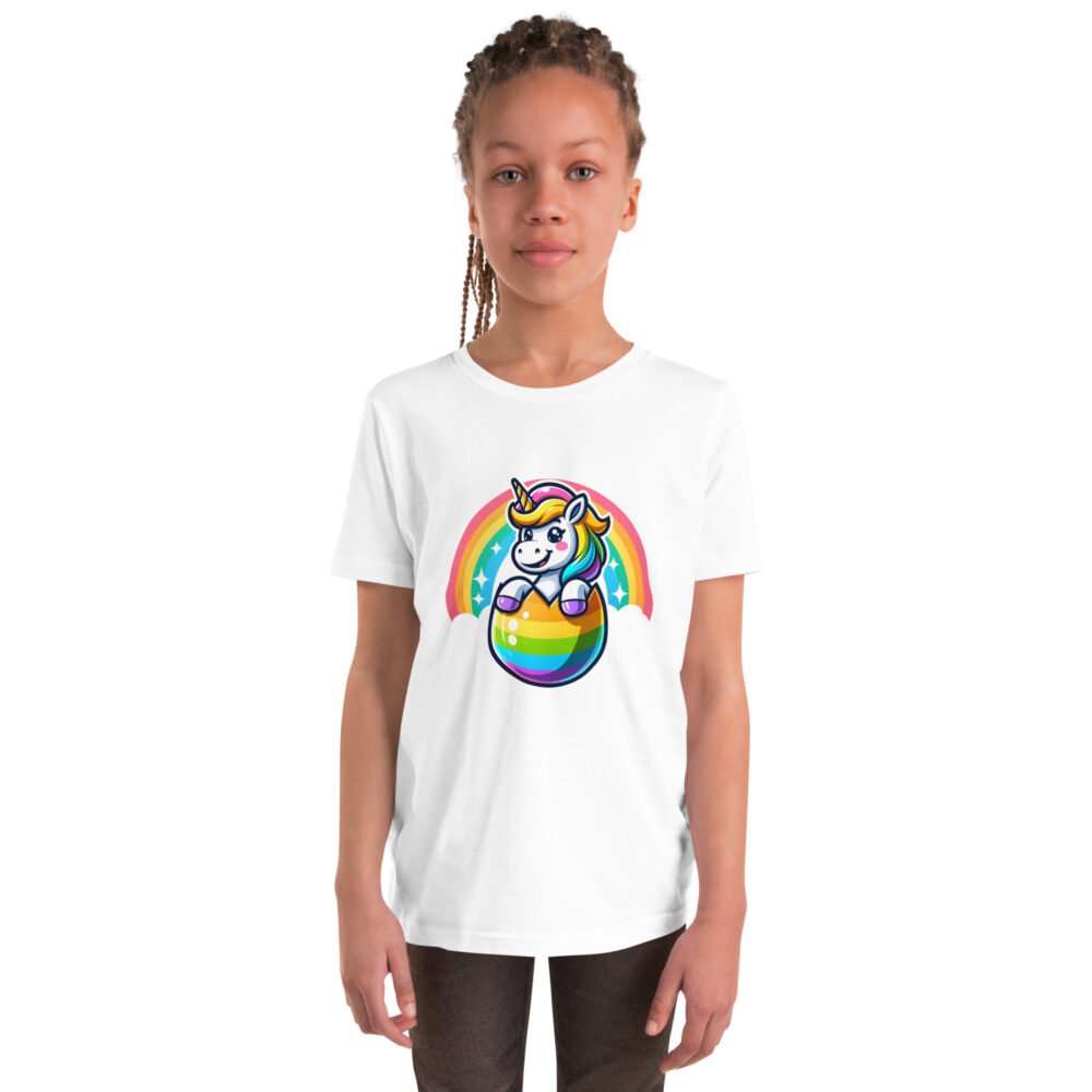 Youth Short Sleeve T-Shirt - Easter Unicorn - Image 16